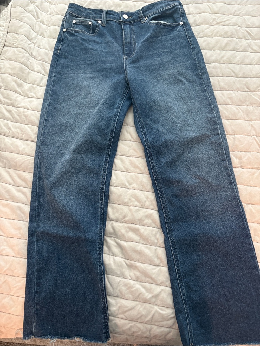 Oat New York Wide-Leg Jeans in Dark Blue Denim